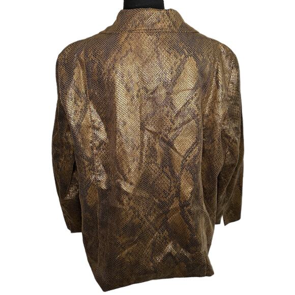 Alfred Dunner Brown Snake Skin Print Jacket, Size 18, NWT - Picture 3 of 6